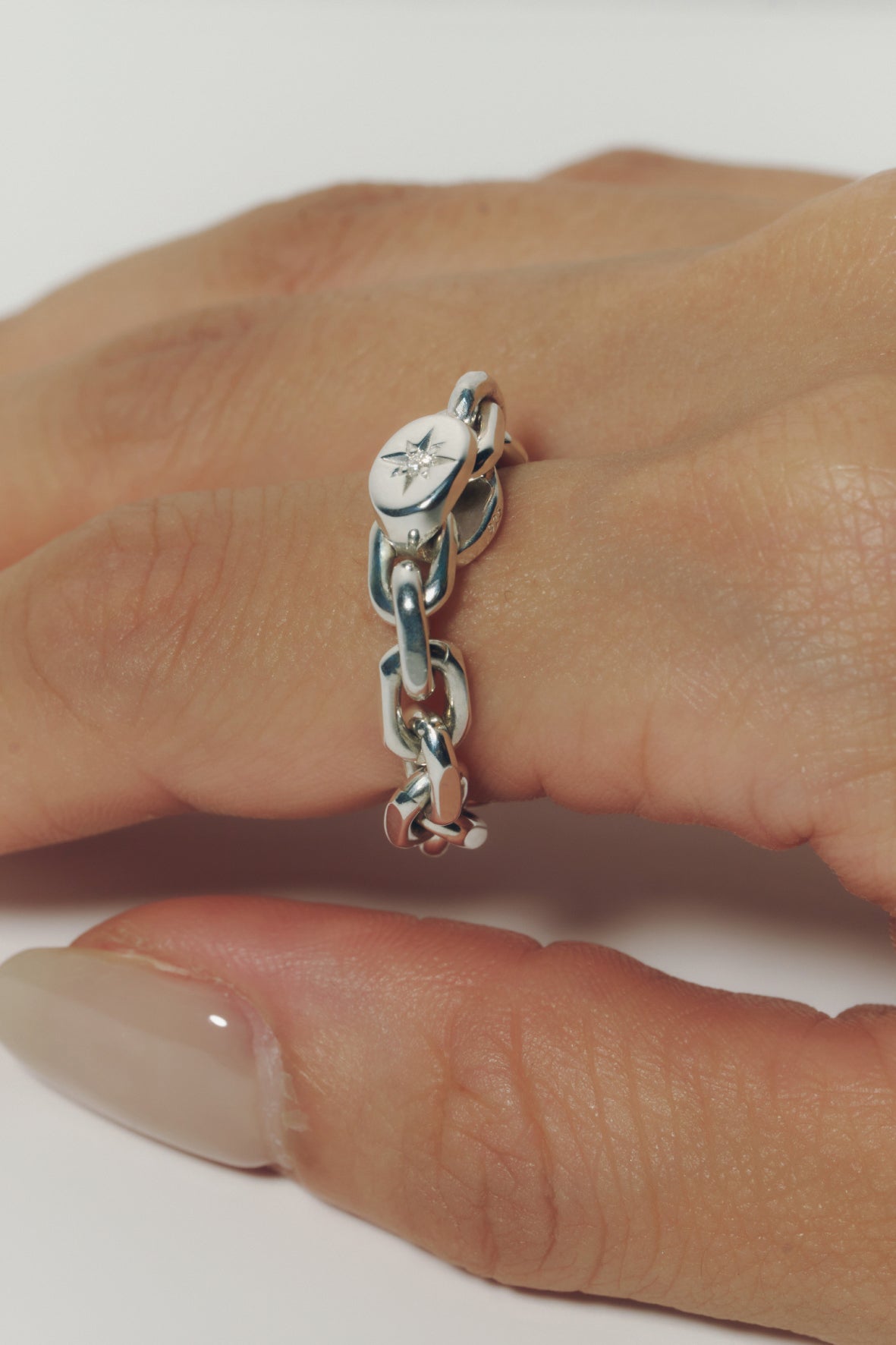 【受注商品】-Atelier限定- star chain ring(silver/gold)