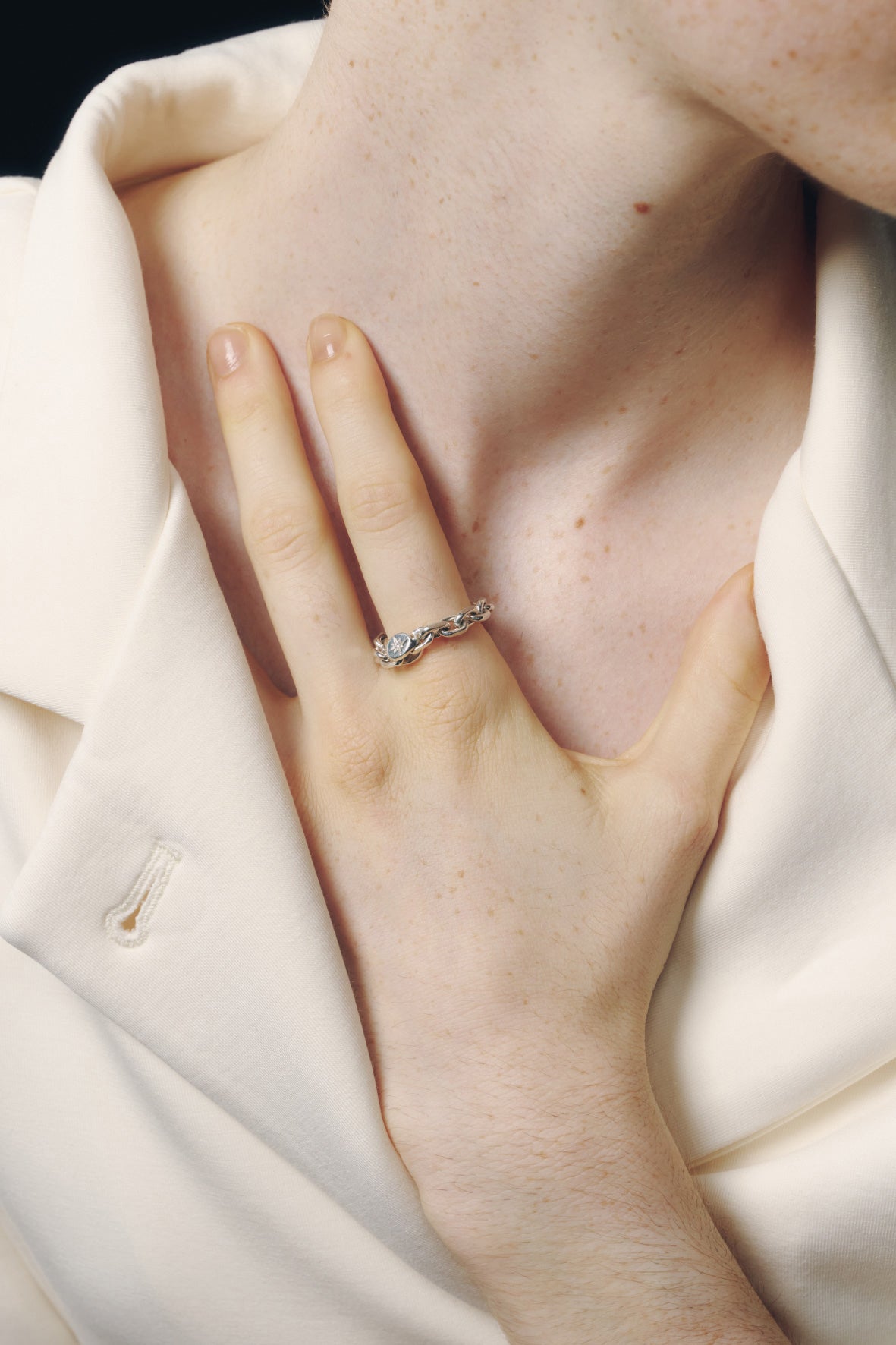 【受注商品】-Atelier限定- star chain ring(silver/gold)