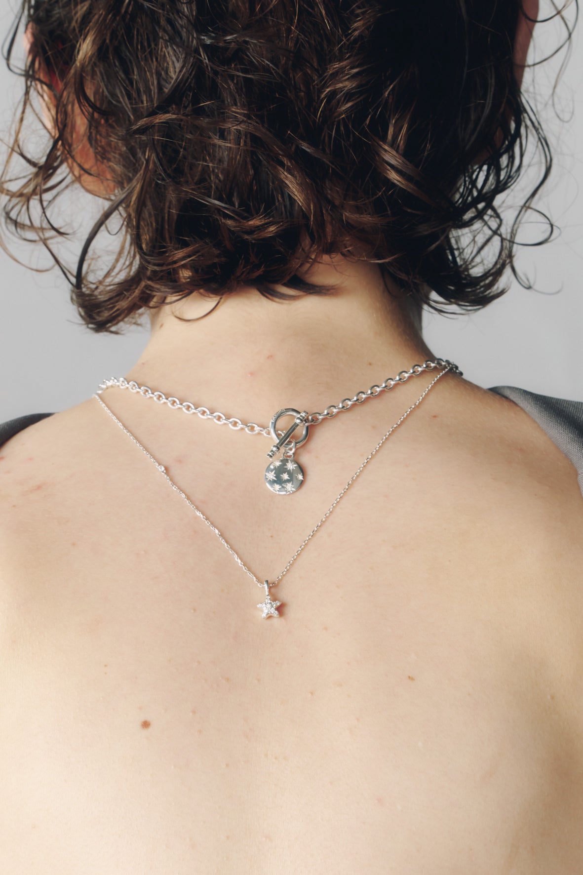【店舗用】star coin necklace(cz)(silver/gold)
