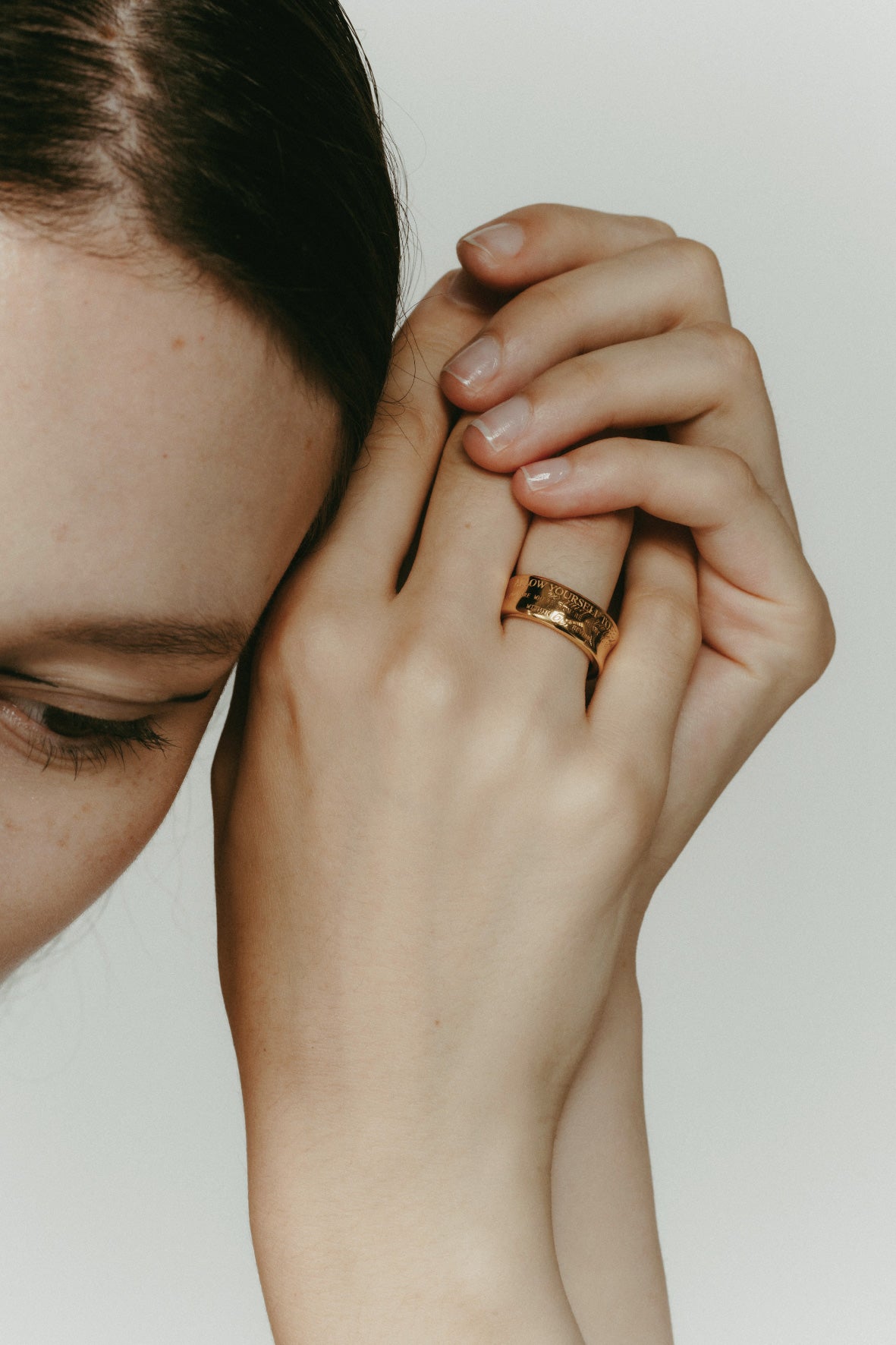【受注販売】text ring(silver/gold)