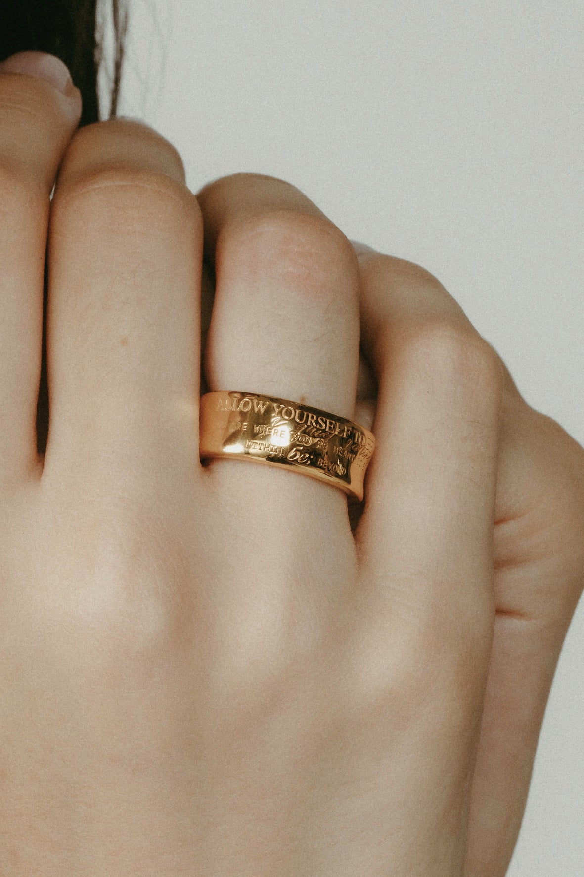【受注販売】text ring(silver/gold)