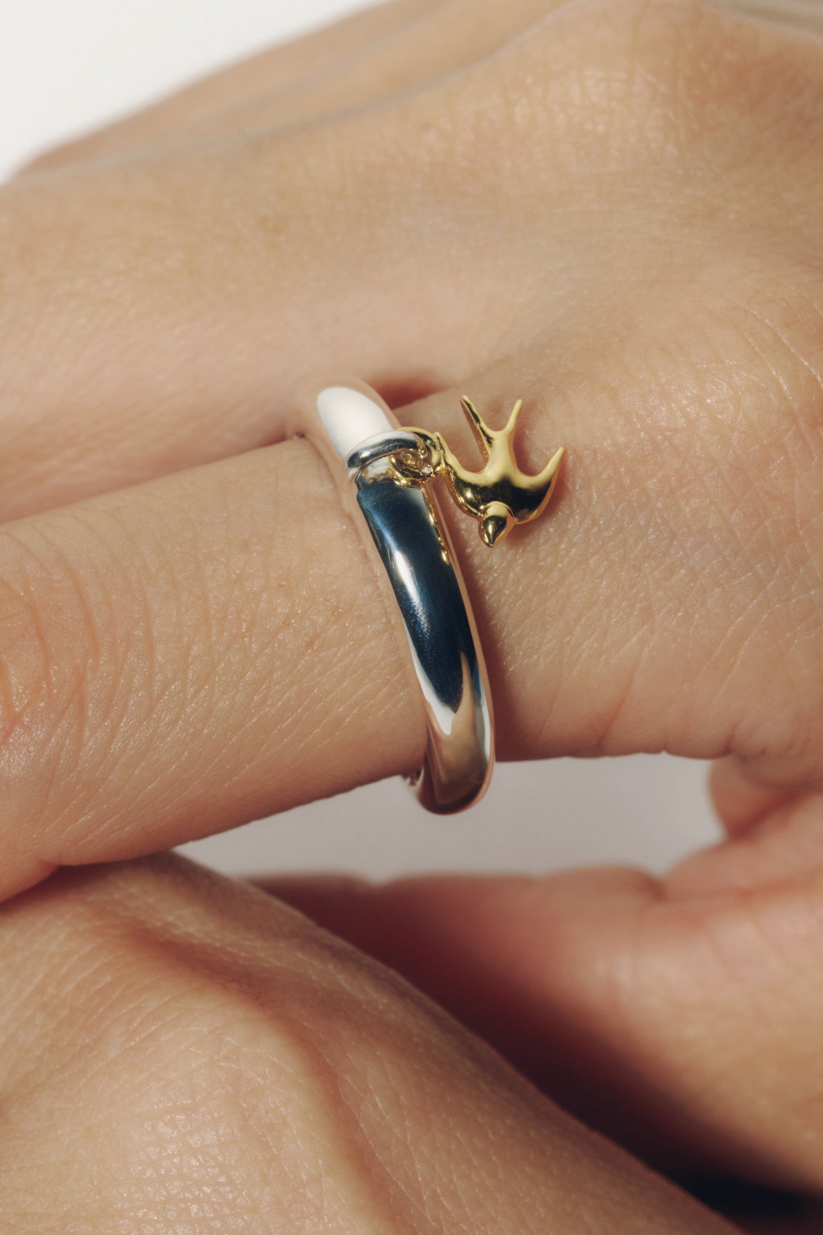 【店舗用】tsubame charm ring(silver/gold/mix)