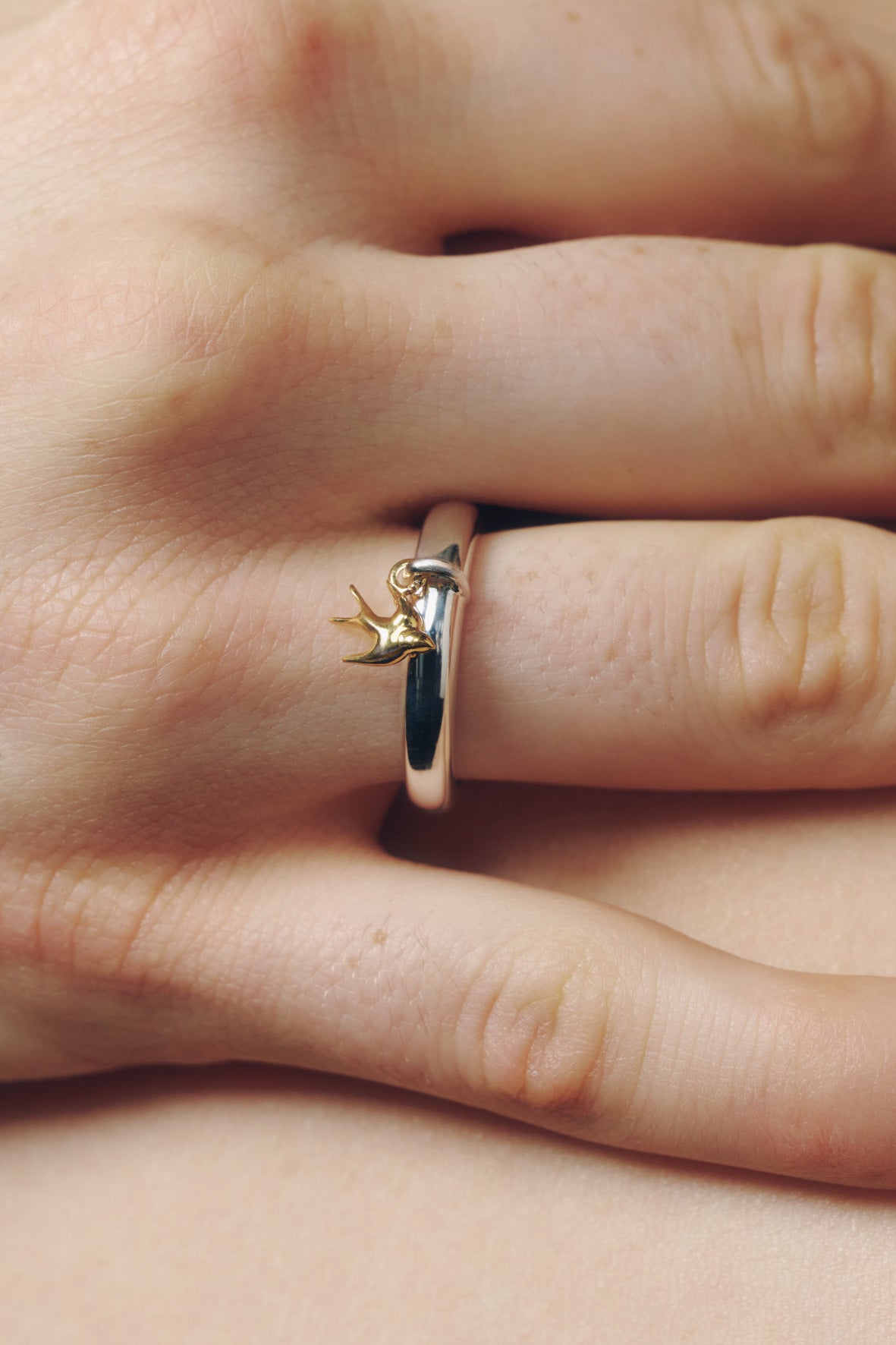 【店舗用】tsubame charm ring(silver/gold/mix)